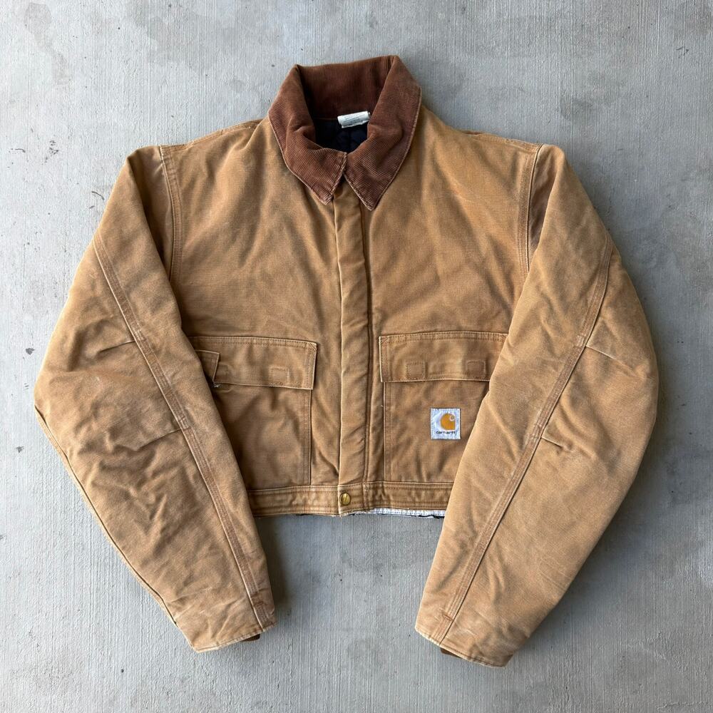 Carhartt cropped detroit style brown work wear jacket